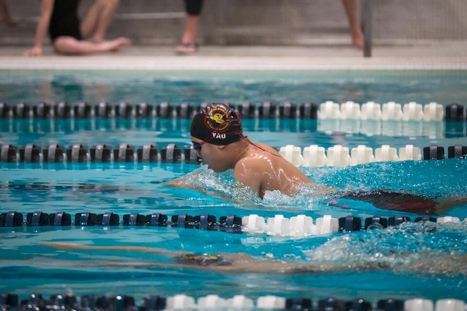 Swimming in the Oyster River Otters swim team