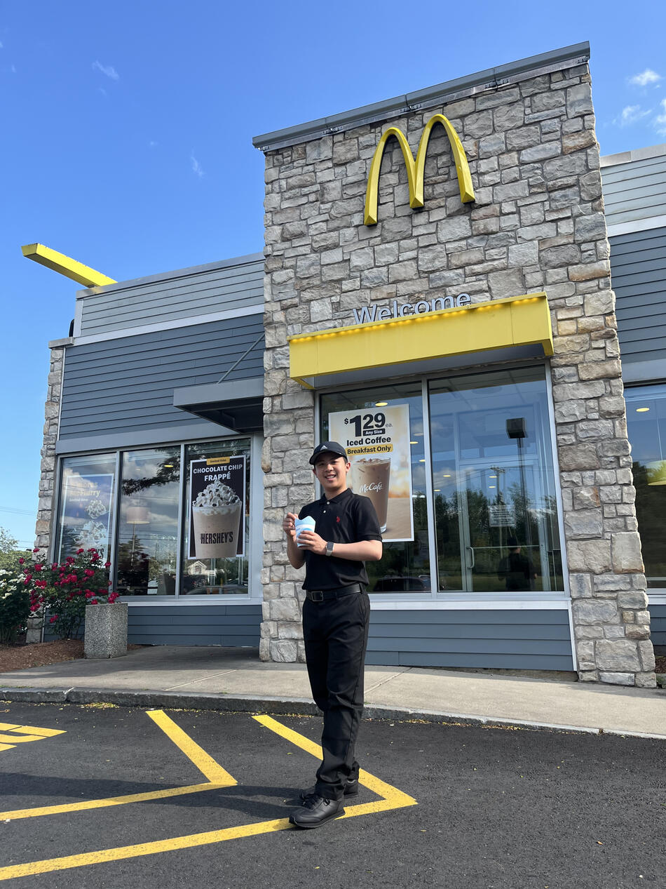 Standing in front of our store