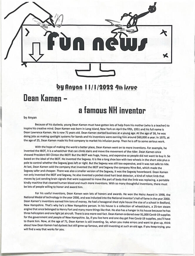 Fun News 4 was the first issue to feature a fully digitally designed layout, improving clarity and amount of text on the paper.